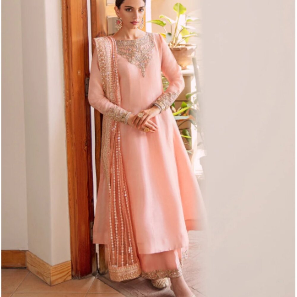 Faiza Saqlain Avani 3-Piece Embellished Outfit – Size L, Pink, Preloved - Picture 4 of 4